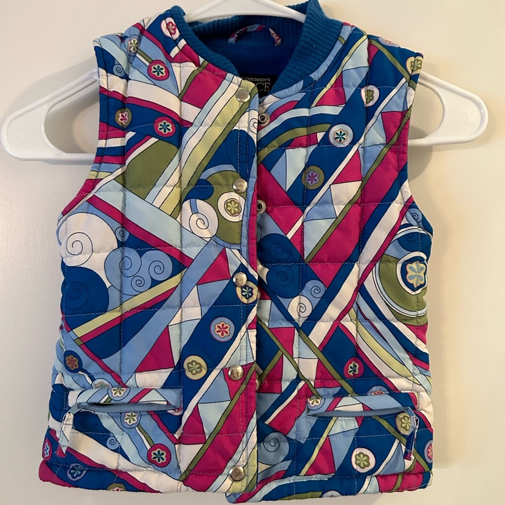 The Children’s Place colorful puffer vest. Sz 4T